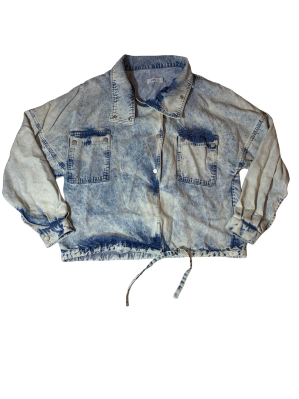 Closed Poe Acid Wash Lyocell Utility Jacket Oversized Denim Shirt Size S